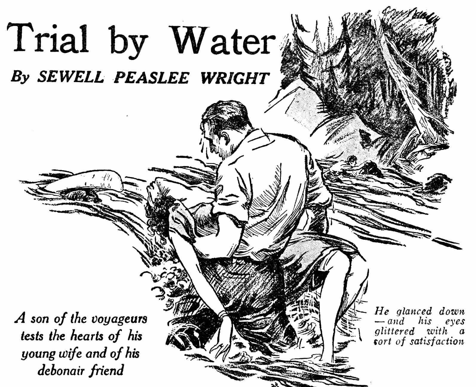 man carrying a woman to safety in water.