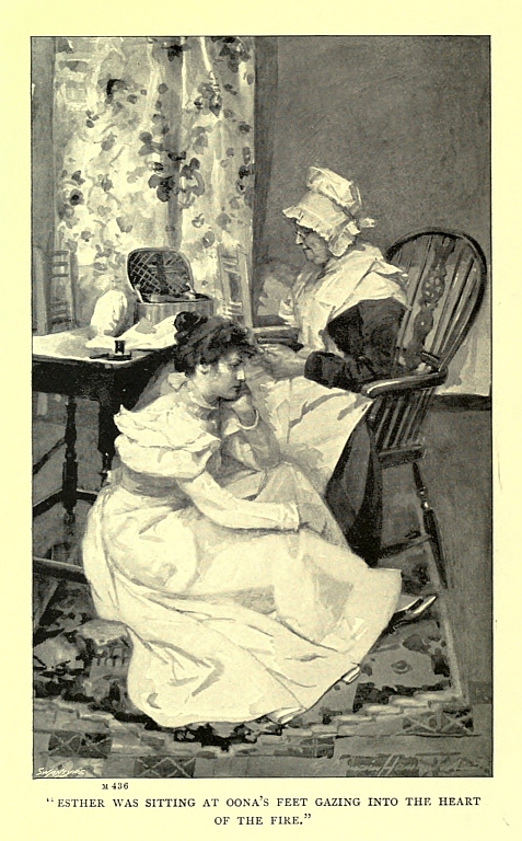 "ESTHER WAS SITTING AT OONA'S FEET GAZING INTO THE HEART OF THE FIRE."