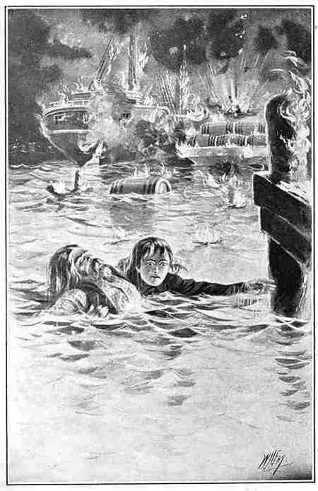 “With a Groan He Turned Over and
Became Unconscious”