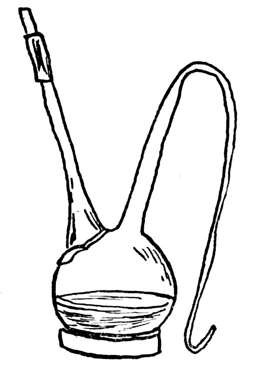 line drawing of a round-bellied flask