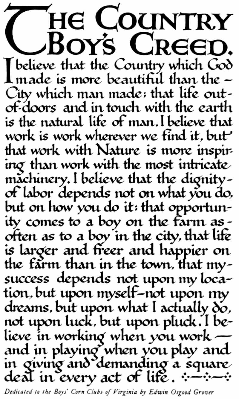 Hand-lettered page with a handwritten header