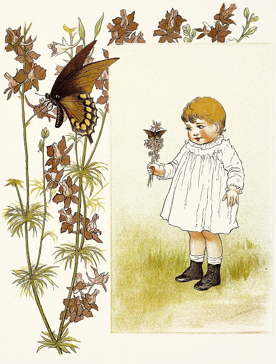 Baby-boy in a white frock