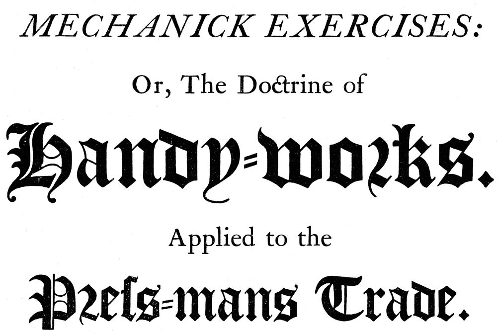 section heading with large black-letter type