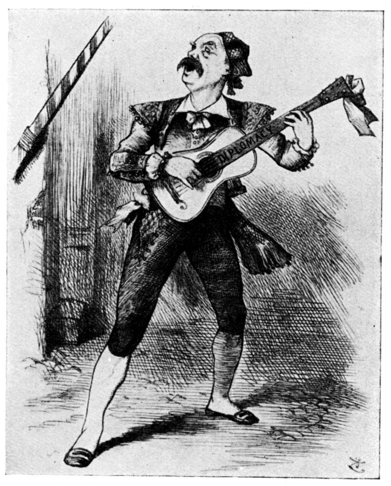 Bismarck als Figaro singt das »Largo an das
Faktotum«