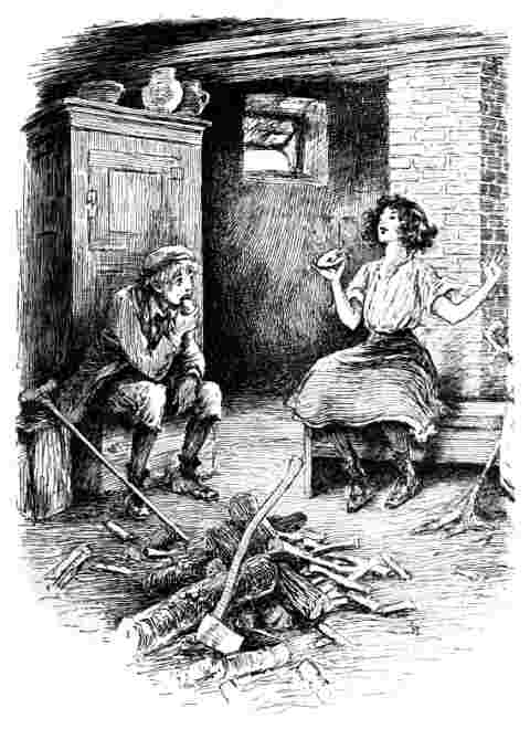 Betty and a friend sit in basement
