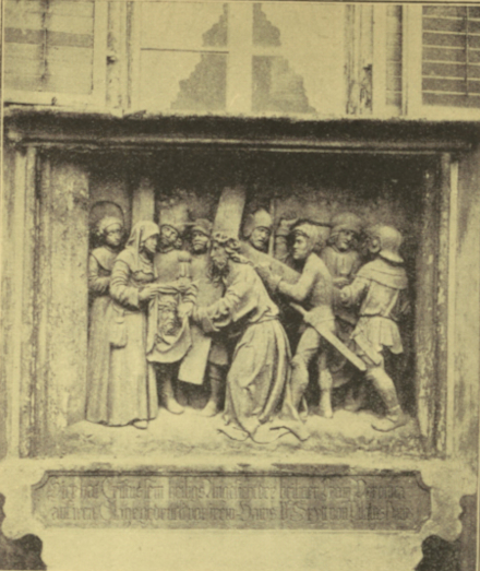 Station 4: Jesus carrying the Cross and meeting His mother.