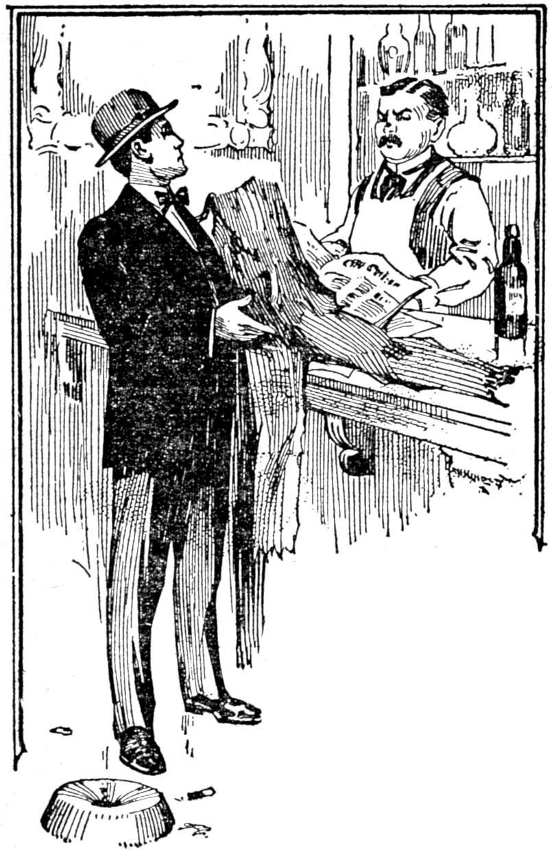 Tom showing Mr. Sinclair the new 'signboard'