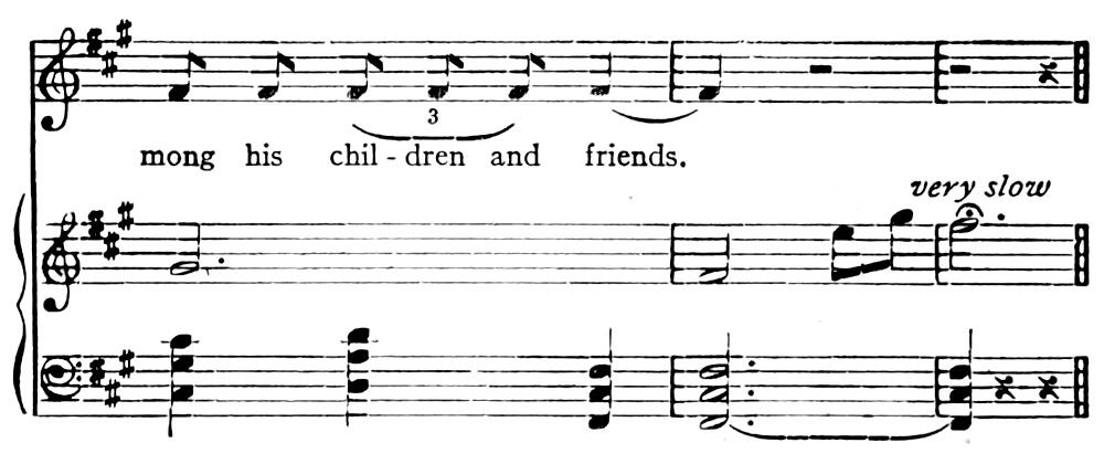The end of the musical passage.
