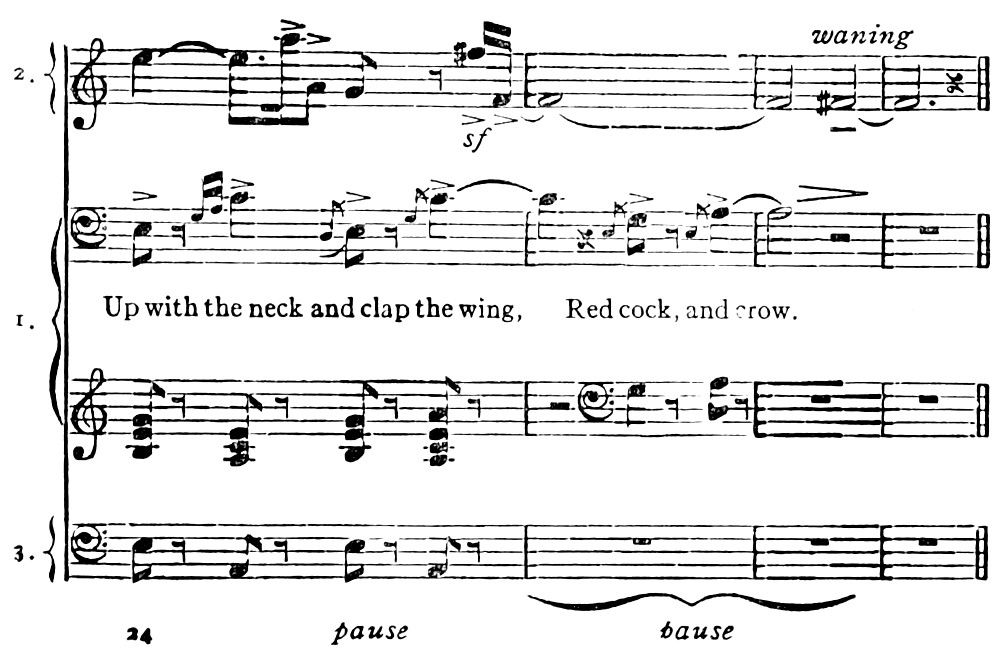 The end of the musical passage.
