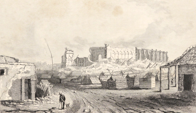 View of the earthquake damage