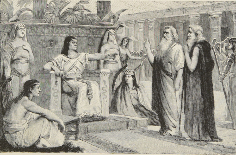 The two brothers stand before the king.