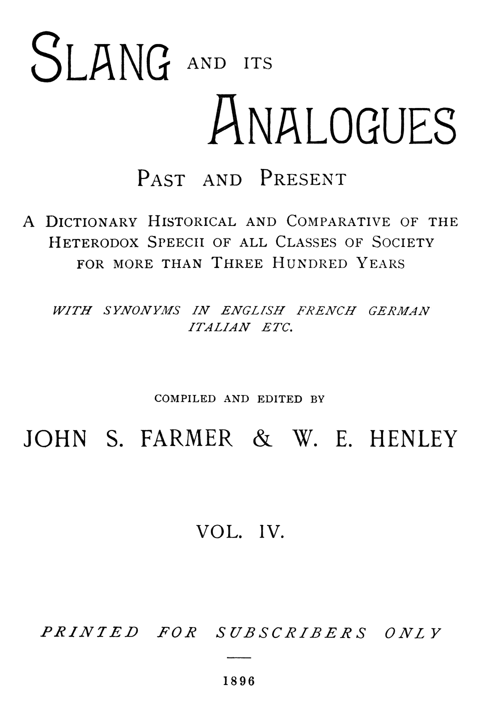Original Title Page.
