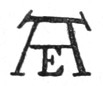 Intertwined initials A E