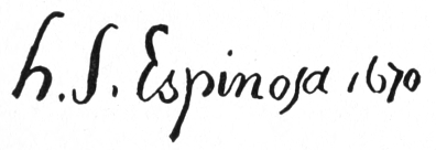 Signature: h. j. Espinosa 1670