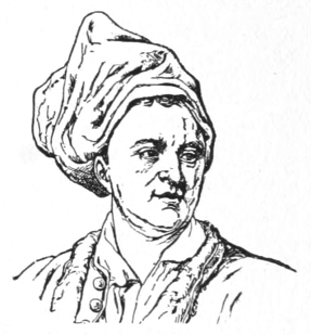 Bust of Forest, looking slightly left. Clean-shaven, wearling a large turban.