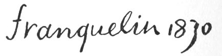 Signature: franquelin 1830
