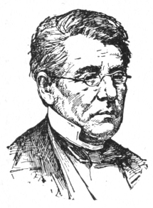 Bust of Führich, facing slightly right; clean shaven, wearing wire-rim glasses; short wavy hair.