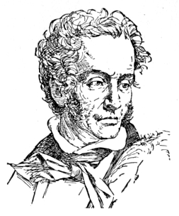 Bust of Girodet de Roussy, facing slightly right; clean sahven, short curly hair.