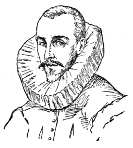 Bust of El Greco, facing slightly left; thin mustache and beard, short hair; wearing a ruff.
