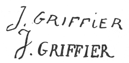 Two signatures, both printed: J. GRIFFIER