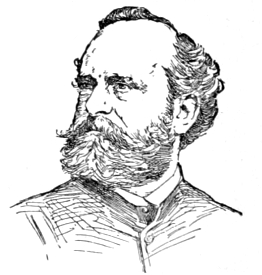 Bust of Grosse, facing slightly left; full beard and mustache, receding hairline; short wavy hair brushed back from face.