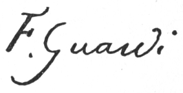 Signature: F. Guardi