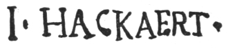 Printed signature: I HACKAERT