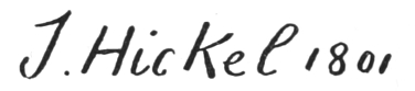 Printed signature: J. Hinckel 1801