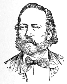 Bust of Hildebrandt, facing slightly left; long mustache, short beard, hair brushed away from face.