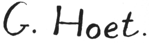 Printed signature: G. Hoet.