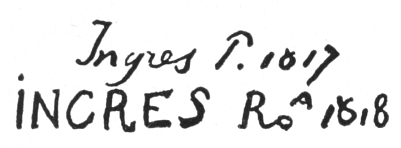 Signature: Ingres J. 1617; printed: INGRES RoA 1618.