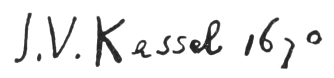 Signature: J. V. Kessel 1670