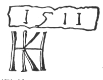 Interlocked initials: HK; above in hand-drawn box, 1511.