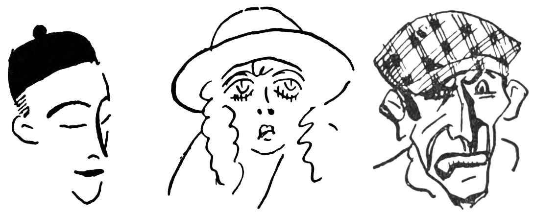 Three people's faces