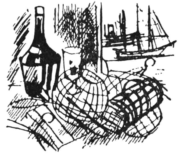 Table with wine bottle