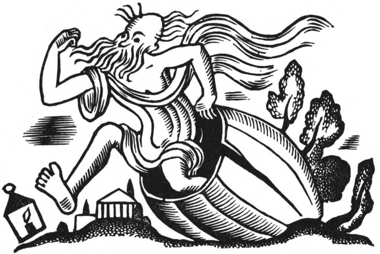 Father time figure running