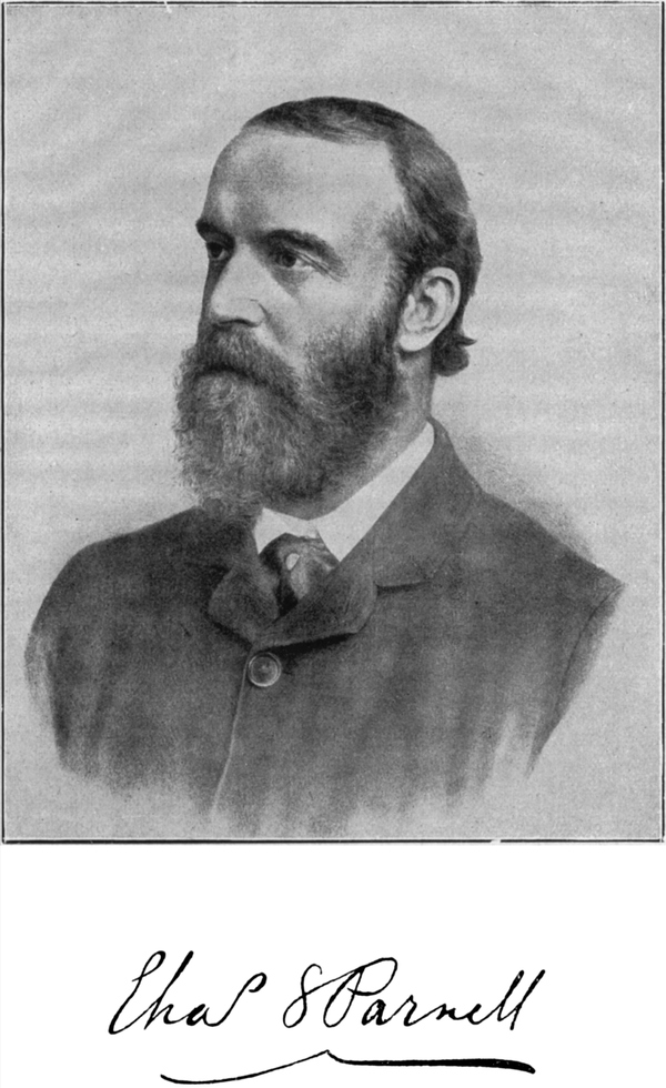 Porträt von Charles
  Stewart Parnell. Er trägt einen Vollbart.