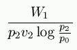 \frac{W_1}{p_2 v_2 \log \frac{p_2}{p_0}}