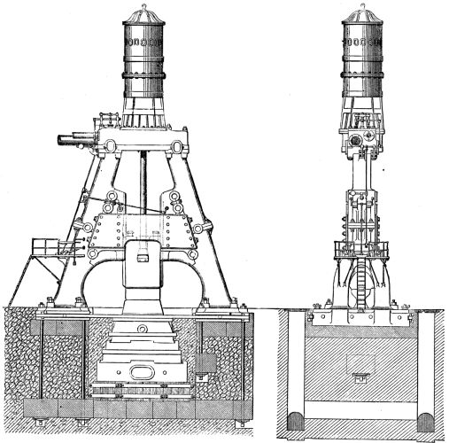 FIG. A.--ELEVATION OF A HAMMER. FIG. B.--PROFILE VIEW