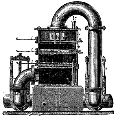 FIG. 1.--CONDENSO-PURIFIER FOR GAS. (Elevation.)