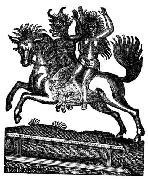 heavy black
illustration (woodcut) of the title ­ worth seeing!