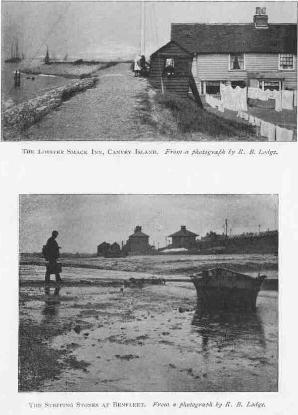 THE LOBSTER SMACK INN, CANVEY ISLAND.
From a photograph by R. B. Lodge.
THE STEPPING STONES AT BENFLEET.
From a photograph by R. B. Lodge.