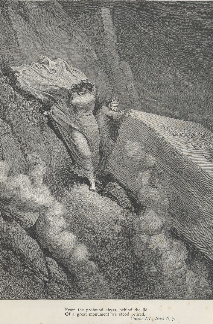 The Inferno, Canto 19, lines 10-11 by Gustave Dore