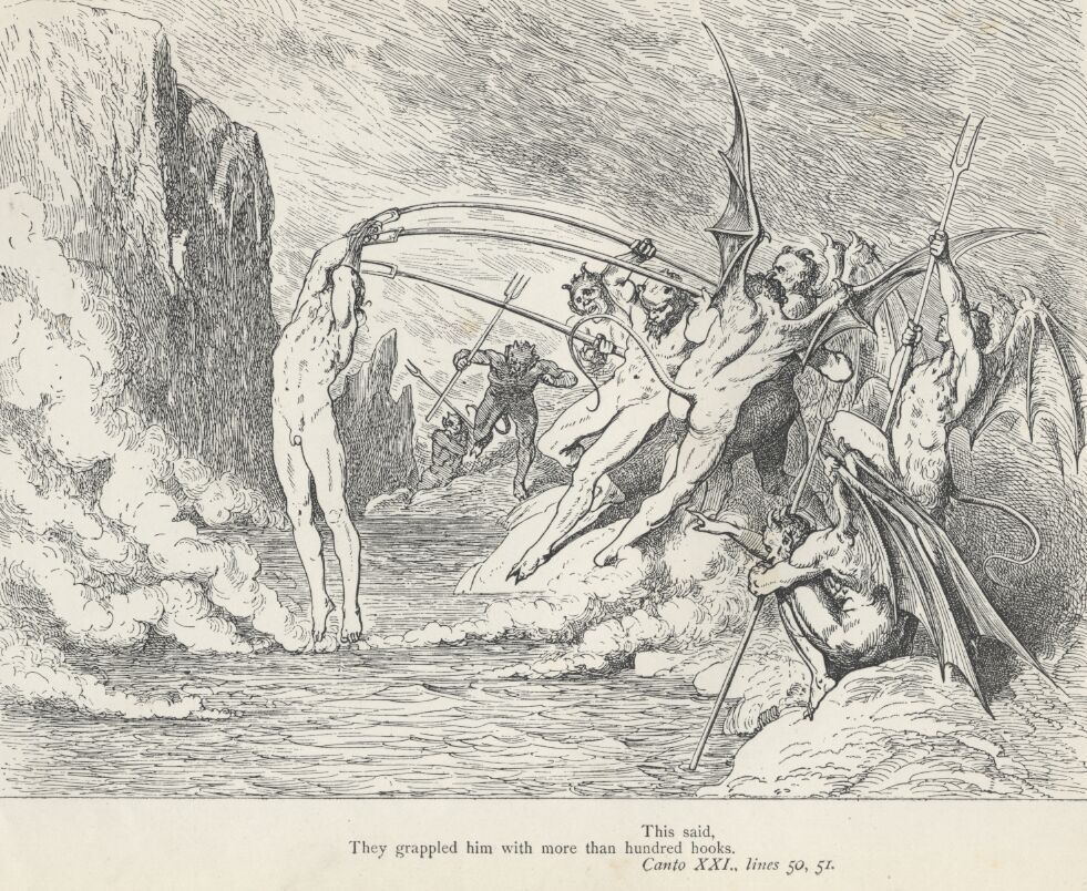 The Inferno, Canto 19, lines 10-11 by Gustave Dore