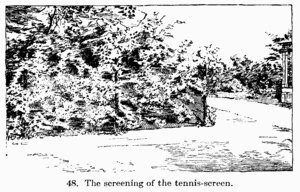 [Illustration: Fig. 48. The screening of the tennis-screen.]