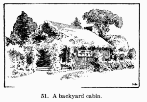 [Illustration: Fig. 51. A backyard cabin.]
