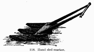 [Illustration: Fig. 118. Hand sled-marker.]