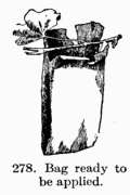 [Illustration: Fig. 278 Bag ready to be applied.]