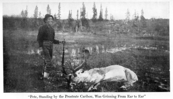 Pete, Standing by the Prostrate Caribou, Was Grinning from Ear to Ear