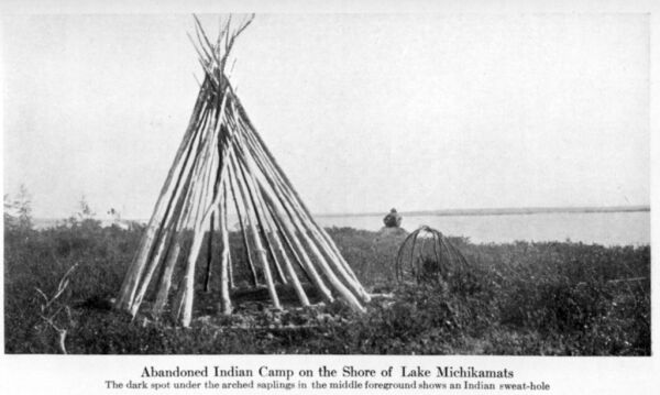 Abandoned Indian Camp on the Shores of Lake Michikamats